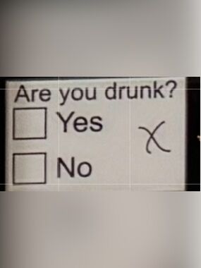 New Funny pin “Are you drunk?” 'Yes/No' graphic wine o clock party pin